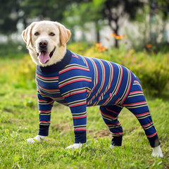 Dog Pyjama Jumpsuit for Medium & Large Dogs – Cosy Full-Cover Belly Recovery Suit (Cuttable Panel)
