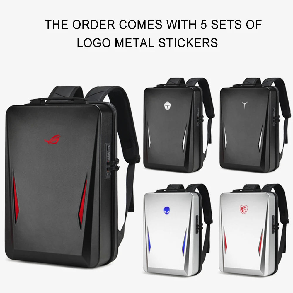 Men’s Anti-Theft 17.3" Hard Shell Laptop Backpack by Snagg A Backpack