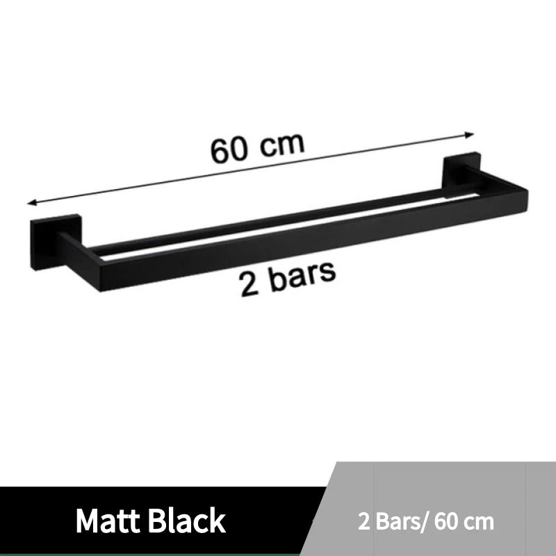 Stainless Steel Towel Rack – Single & Double Bar by Snagg A Rack