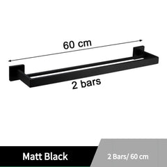 Stainless Steel Towel Rack – Single & Double Bar by Snagg A Rack