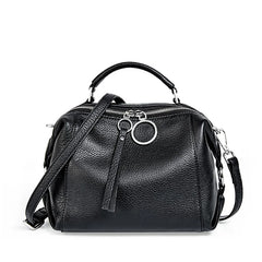Genuine Cowhide Leather Pillow Bag – Women's Designer Crossbody & Top Handle Shoulder Satchel Shopper