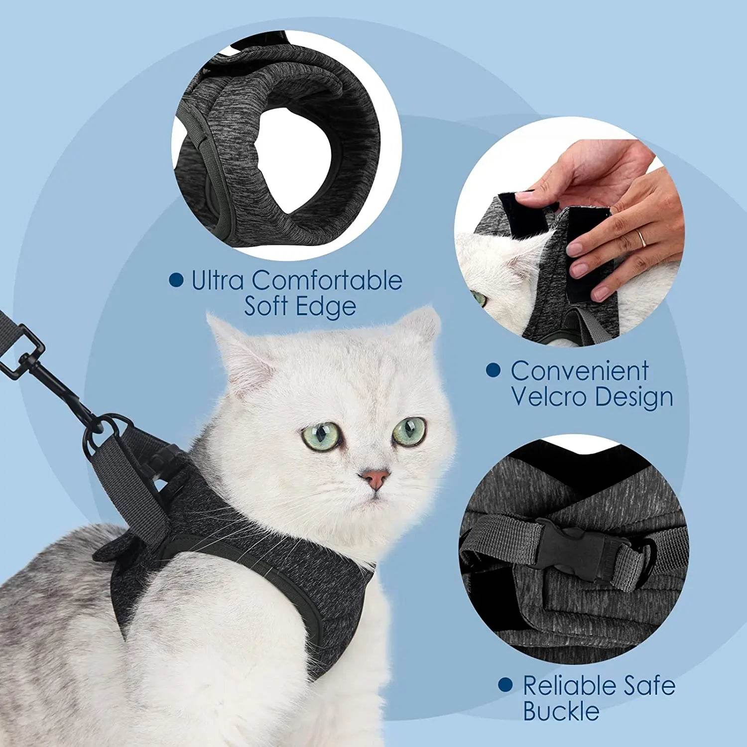 Adjustable Anti-Escape Cat Harness & Leash Set - SnaggIt
