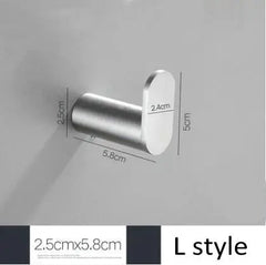 Brushed Nickel Wall Mounted Robe Hook by Snagg A Hook
