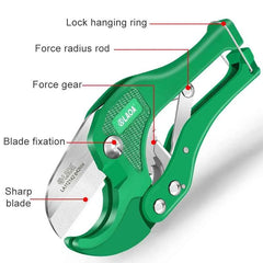 42mm ratchet PVC pipe cutter with curved blade – image 2