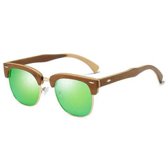 Skateboard Wooden Frame Sunglasses – Polarized Bamboo Pilot Shades