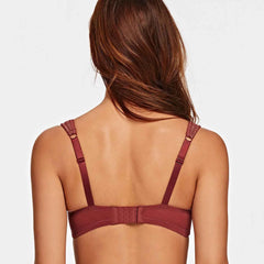 Balconette Bra | Padded Strap Half Cup Underwire Lace Plunge Full Coverage