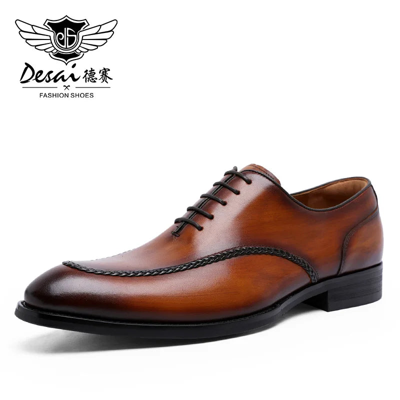 Elegant Genuine Leather Men’s Dress Shoes by Snagg A Shoes