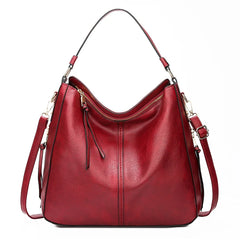 Faux Leather Large Vintage Hobo Tote – European Designer Crossbody & Shoulder Bag for Women