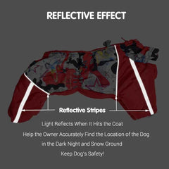 Puffer Dog Snow Suit – Full-Cover Belly Winter Overalls for Small Dogs (Boy & Girl)