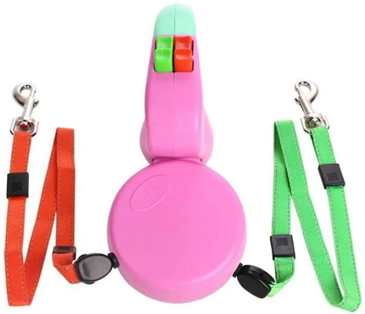 Double Dogs Extendable Retractable Leash by Snagg A Leash