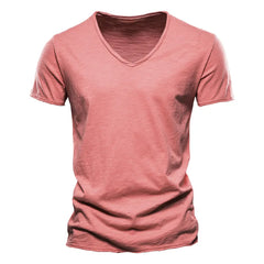 Men's 5 Piece Essential V-Neck Bundle | 100% Pure Cotton Summer Tees