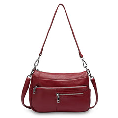 100% Genuine Leather Ruched Hobo Handbag – Noble Temperament Fashion Crossbody & Shoulder Purse for Women