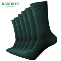 Men’s Bamboo Dress Socks — Breathable Antibacterial Green Set (6 Pair Pack)