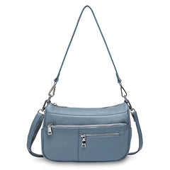100% Genuine Leather Ruched Hobo Handbag – Noble Temperament Fashion Crossbody & Shoulder Purse for Women