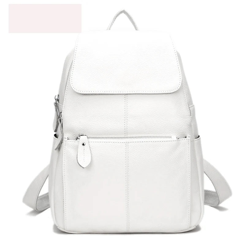 Genuine Leather Anti-Theft Women's Backpack