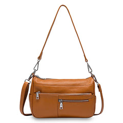 100% Genuine Leather Ruched Hobo Handbag – Noble Temperament Fashion Crossbody & Shoulder Purse for Women