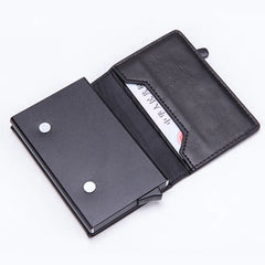 Vintage RFID-Blocking Leather Card Holder by Snagg It Wallet