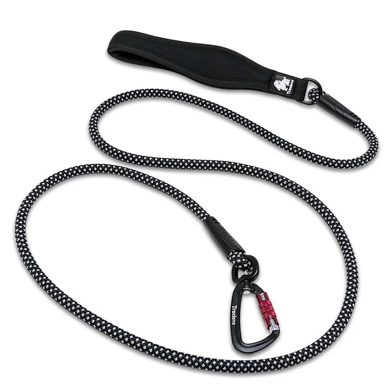 Reflective Nylon Dog Leash with Neoprene Handle & Alloy Hardware by Snagg A Leash