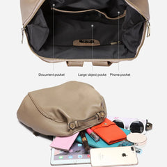 Genuine Leather Classic Backpack Purse – Roomy A4 & iPad-Fit Knapsack Satchel Rucksack for Women (0.82kg)