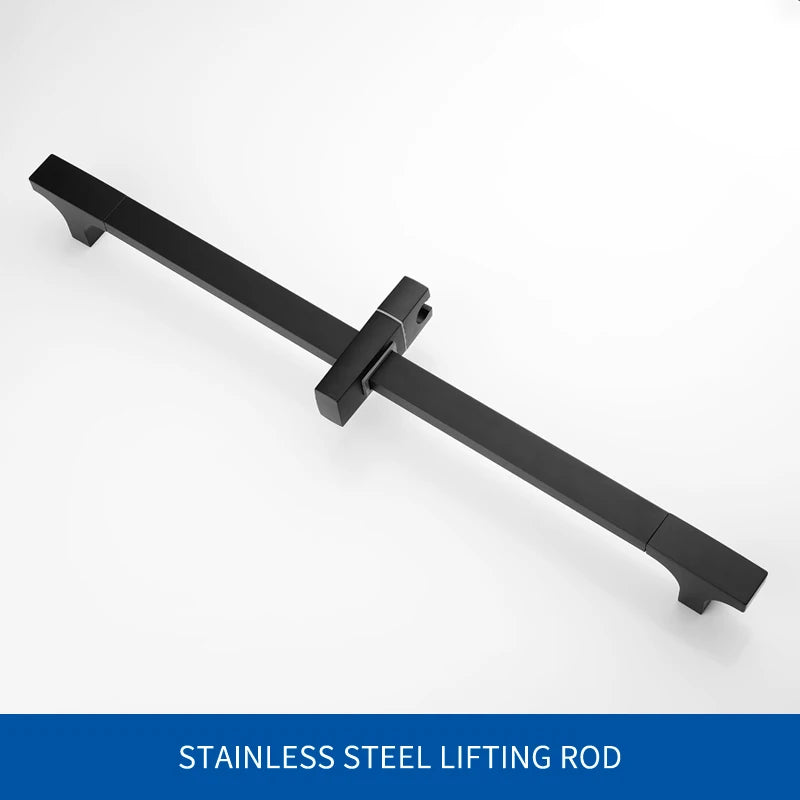 Matte Black Shower Bar Set – Adjustable Rail with 3-Mode Shower Head by Snagg A Shower Head