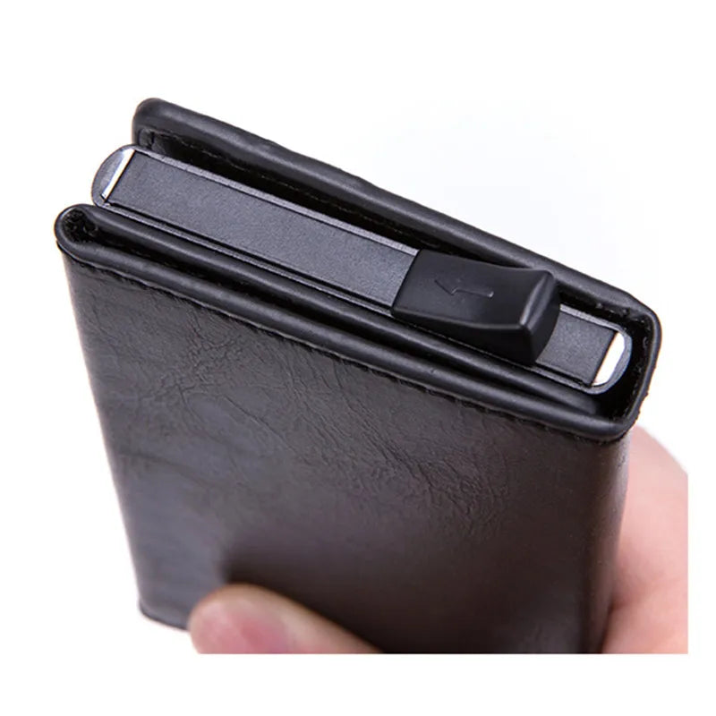 Vintage RFID-Blocking Leather Card Holder by Snagg It Wallet