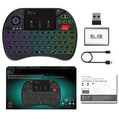 X8 Mini 2.4GHz Wireless Keyboard - 8 Color RGB Backlit & Multimedia Controller