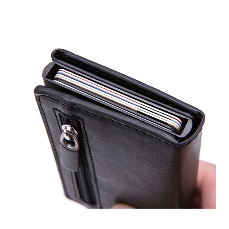 Vintage RFID-Blocking Leather Card Holder by Snagg It Wallet