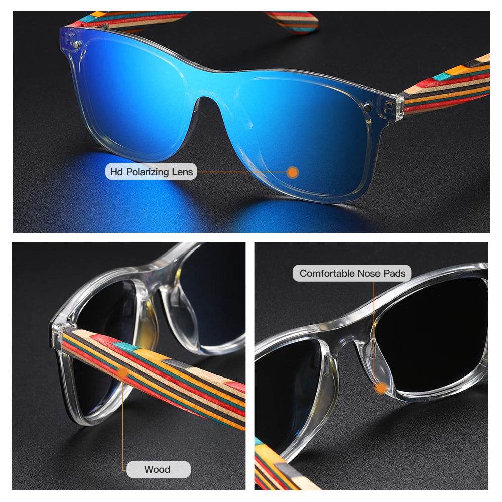 Color Wooden Sunglasses - SnaggIt