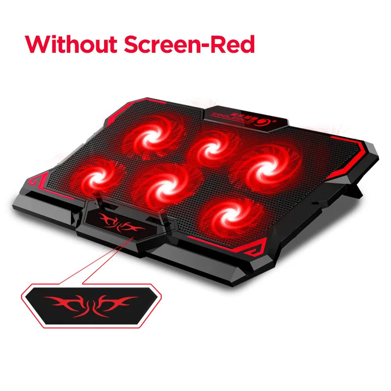 17″ Gaming Laptop Cooling Pad Six Fan Design with LED Display by Snagg A Cooling Pad