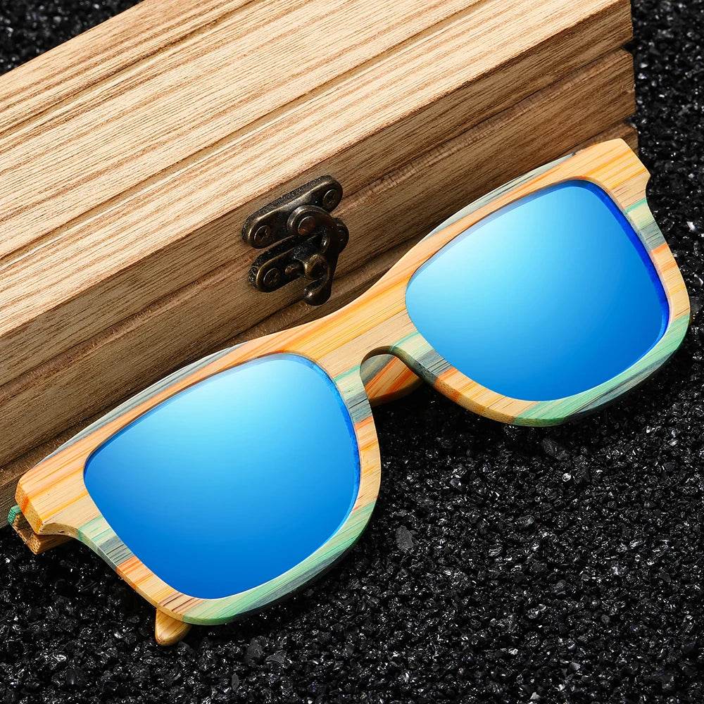 Bamboo Skateboard Wood Polarized Sunglasses - SnaggIt