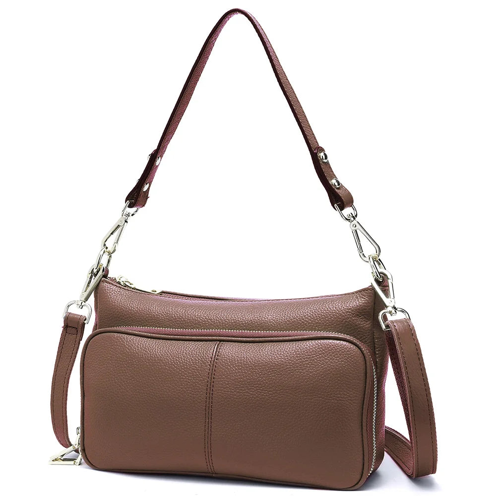 100% Genuine Leather Women's Hobo Shoulder Bag – Crossbody Messenger Bag in High-Quality Fashion Design