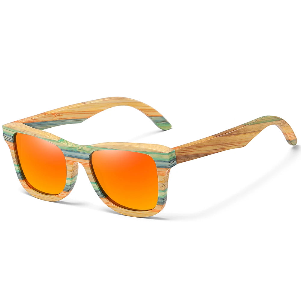Skateboard Wood Bamboo Pilot Sunglasses by Snagg It Sunglasses