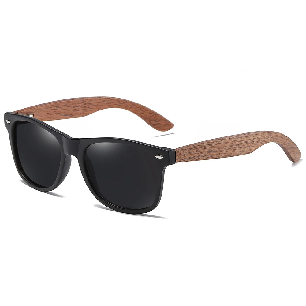 Handmade Walnut Wooden Polarized Sunglasses by Snagg It Sunglasses