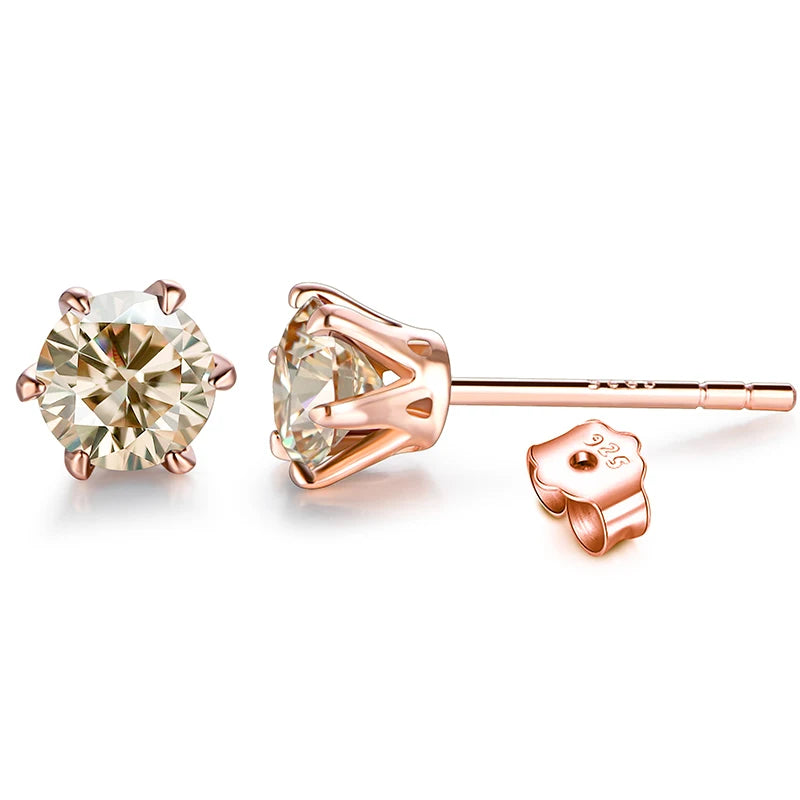 Moissanite Stud Earrings by Snagg An Earring