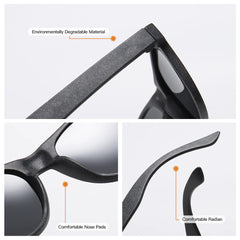 Polarized Wooden Straw Sunglasses by Snagg It Sunglasses