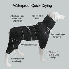 Waterproof Outdoor Dog Jumpsuit by Snagg A Jacket