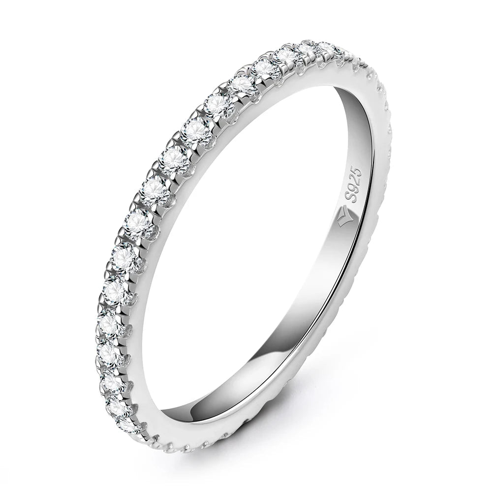 Full Eternity Moissanite Wedding Band by Snagg A Ring