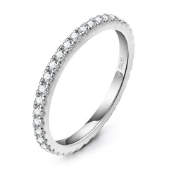 Full Eternity Moissanite Wedding Band by Snagg A Ring