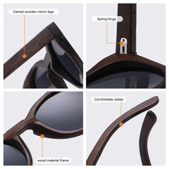 Oval Bamboo Polarized Sunglasses by Snagg It Sunglasses