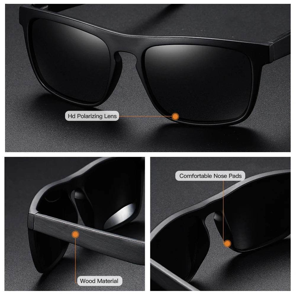 Black Wooden Polarized Sunglasses - SnaggIt