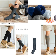 Men’s Winter Compression Knee High Socks, Thick Thermal Support (3 Pairs)