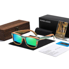 Bamboo Skateboard Wood Polarized Sunglasses - SnaggIt