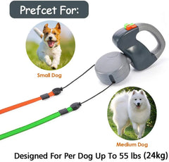 Double Dogs Extendable Retractable Leash by Snagg A Leash