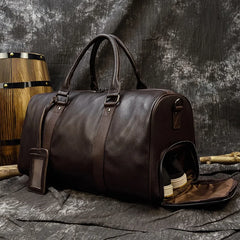 Genuine Leather Travel Duffel by Snagg It Bags