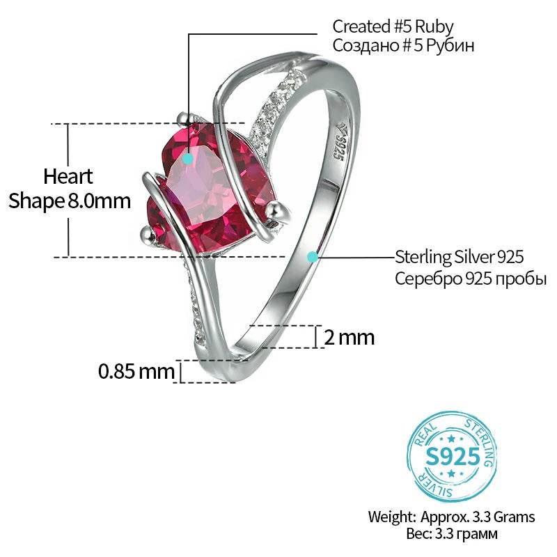 2.5ct Heart-Shaped Ruby Ring - SnaggIt