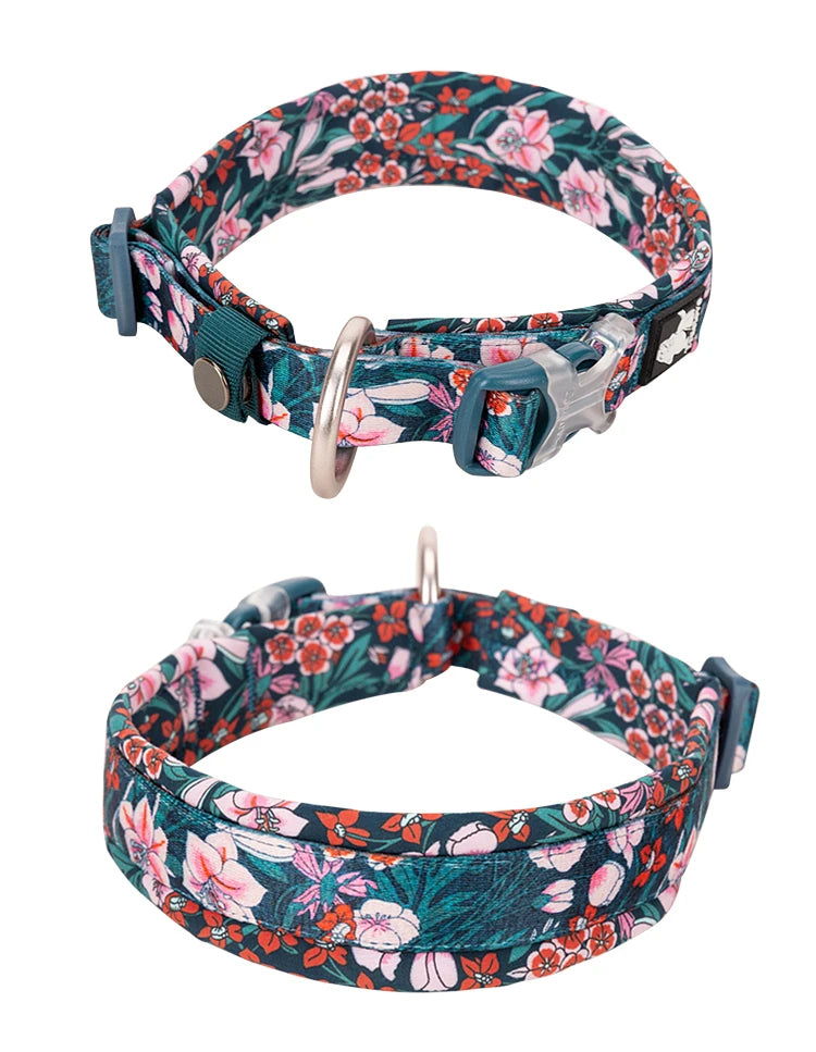 Floral Comfort Dog Collar by Snagg A Pet Collars