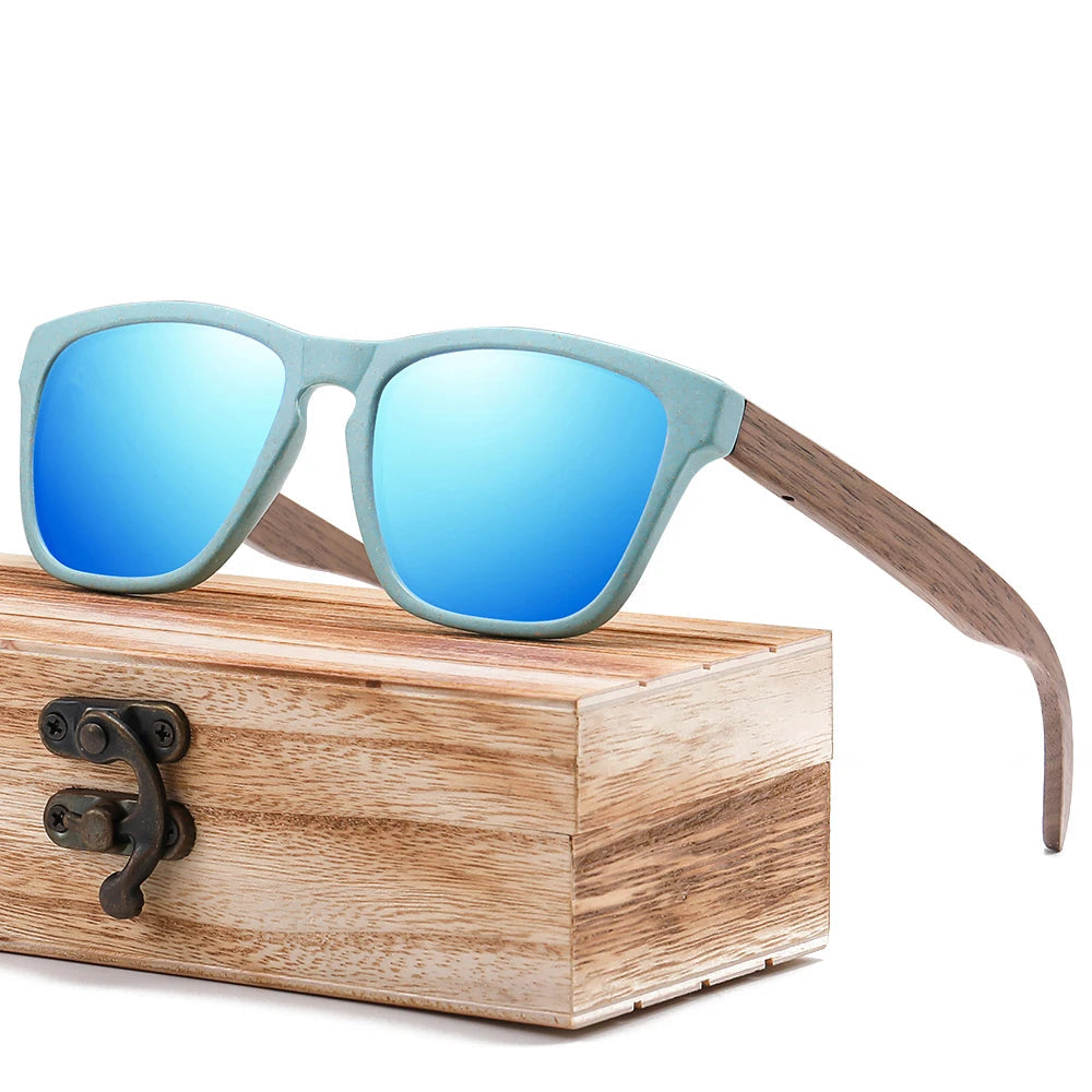 Polarized Wooden Straw Sunglasses by Snagg It Sunglasses