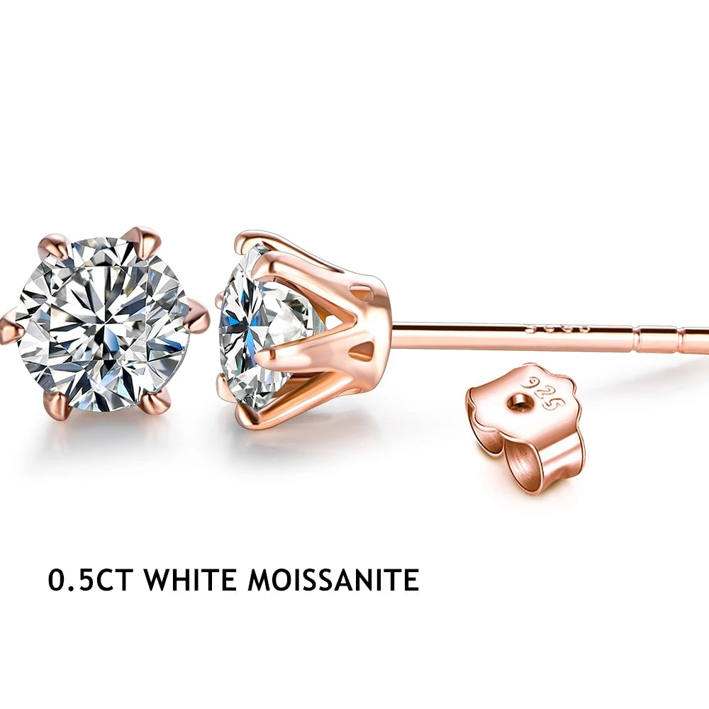 Moissanite Stud Earrings by Snagg An Earring