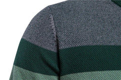 Men’s Spliced Cotton Pullover | Premium O-Neck Winter Knitted Sweater