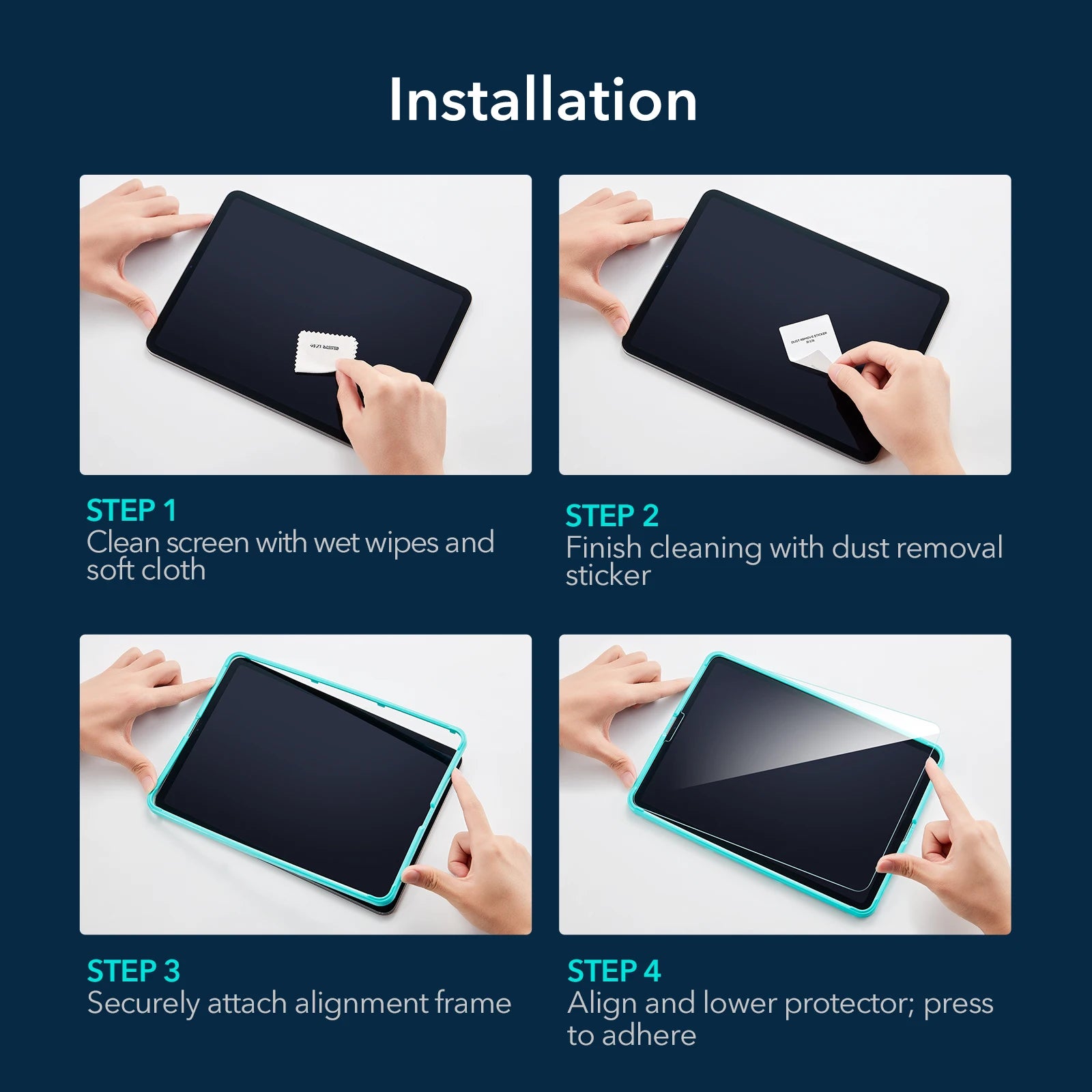 2Pack Screen Protector Tempered-Glass Film with Frame for iPad 11/10(2025/2022) iPad Air 13/11 (2025) Mini 7/6 Air 5/4 by Snagg A Screen Protector